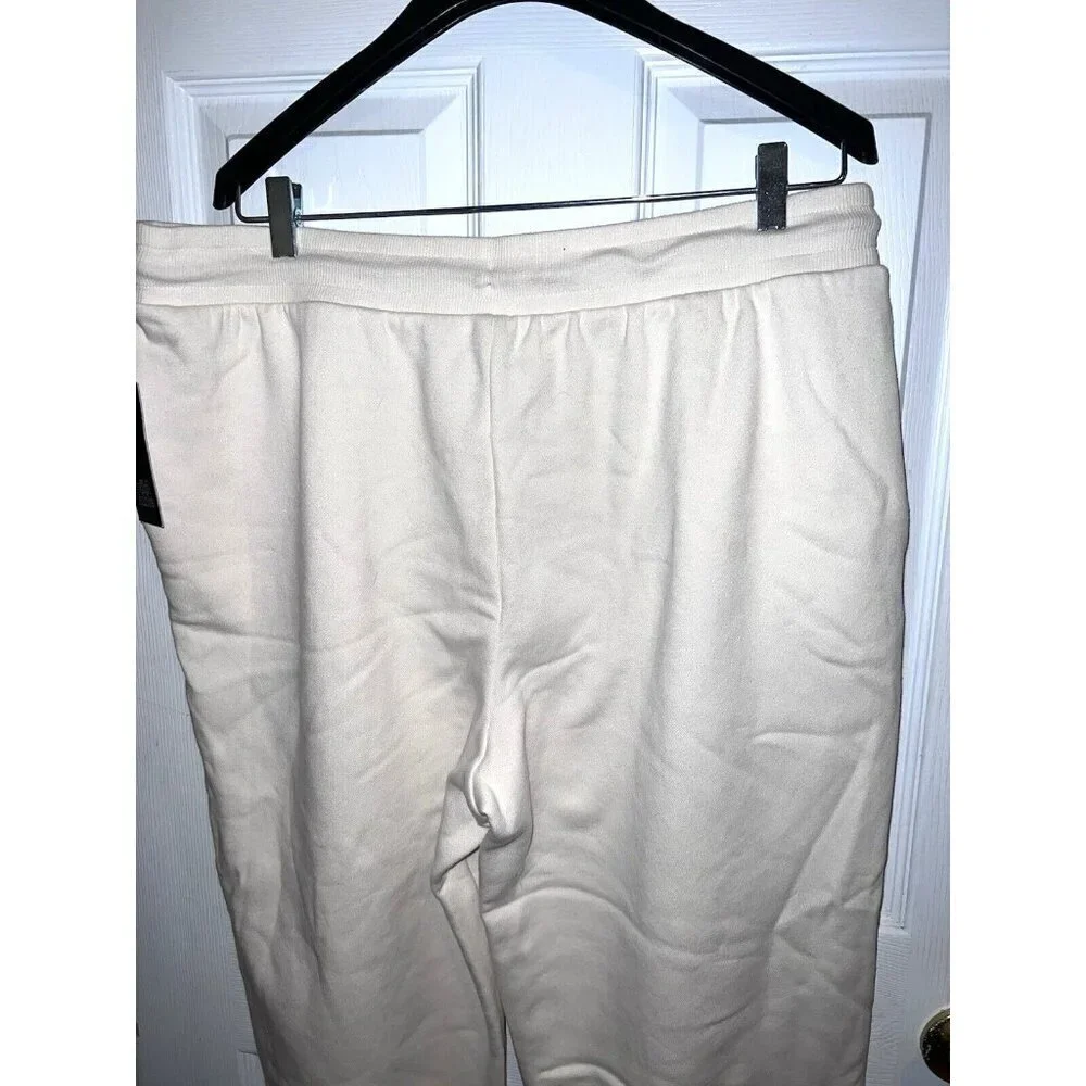 NWT WILD FABLE Womens Cream Sweatpants Elastic Drawstring Waist Pockets